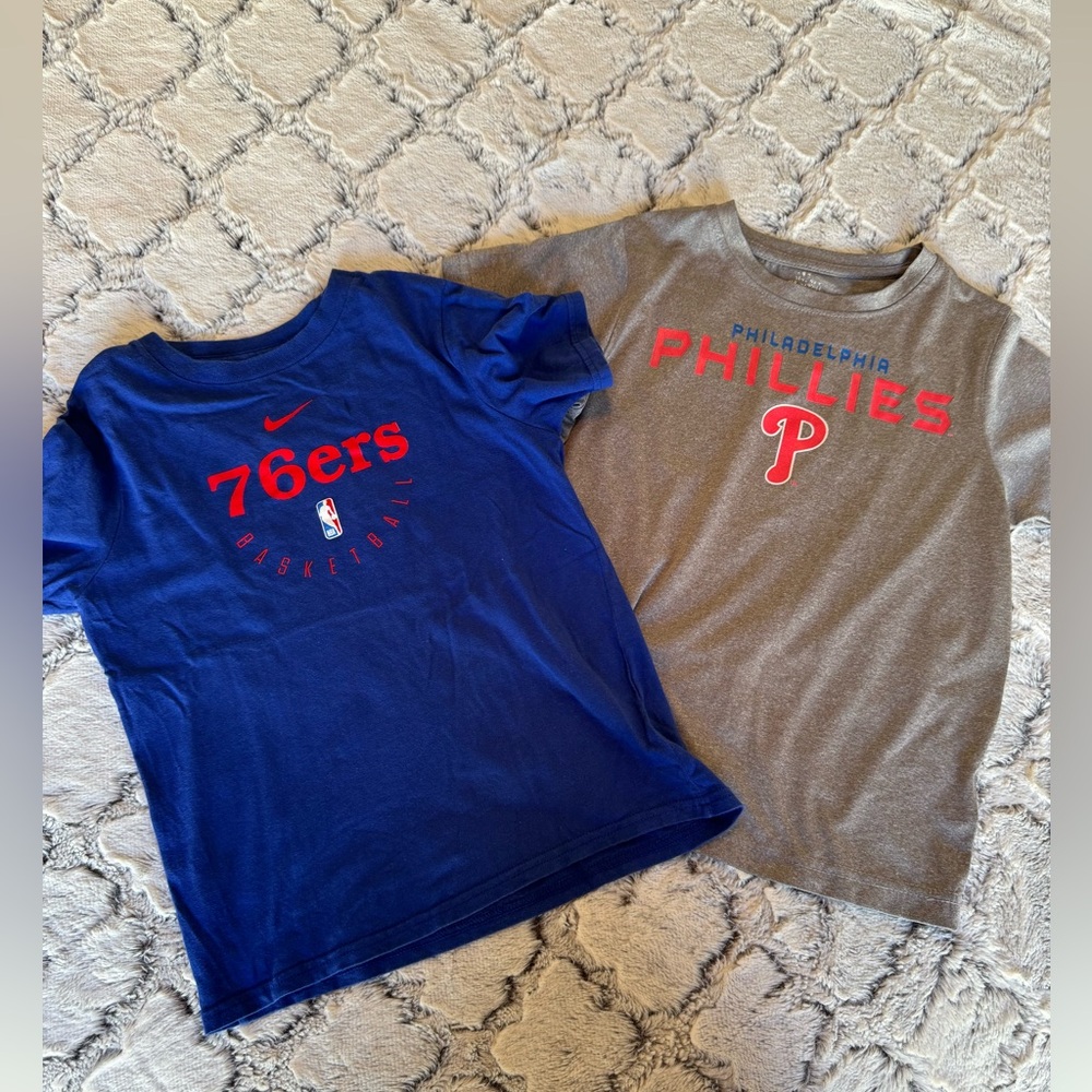 Philadelphia 76’s Basketball shirt and Philadelphia Phillies Baseball t-shirt